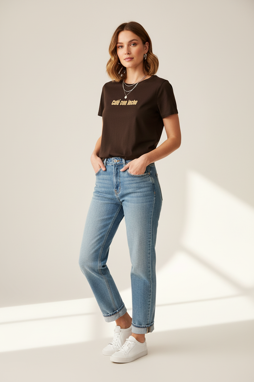 T-shirt avec jean